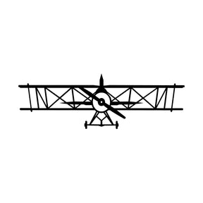 Accesoriu decorativ Airplane, negru, metal, 70x23 cm