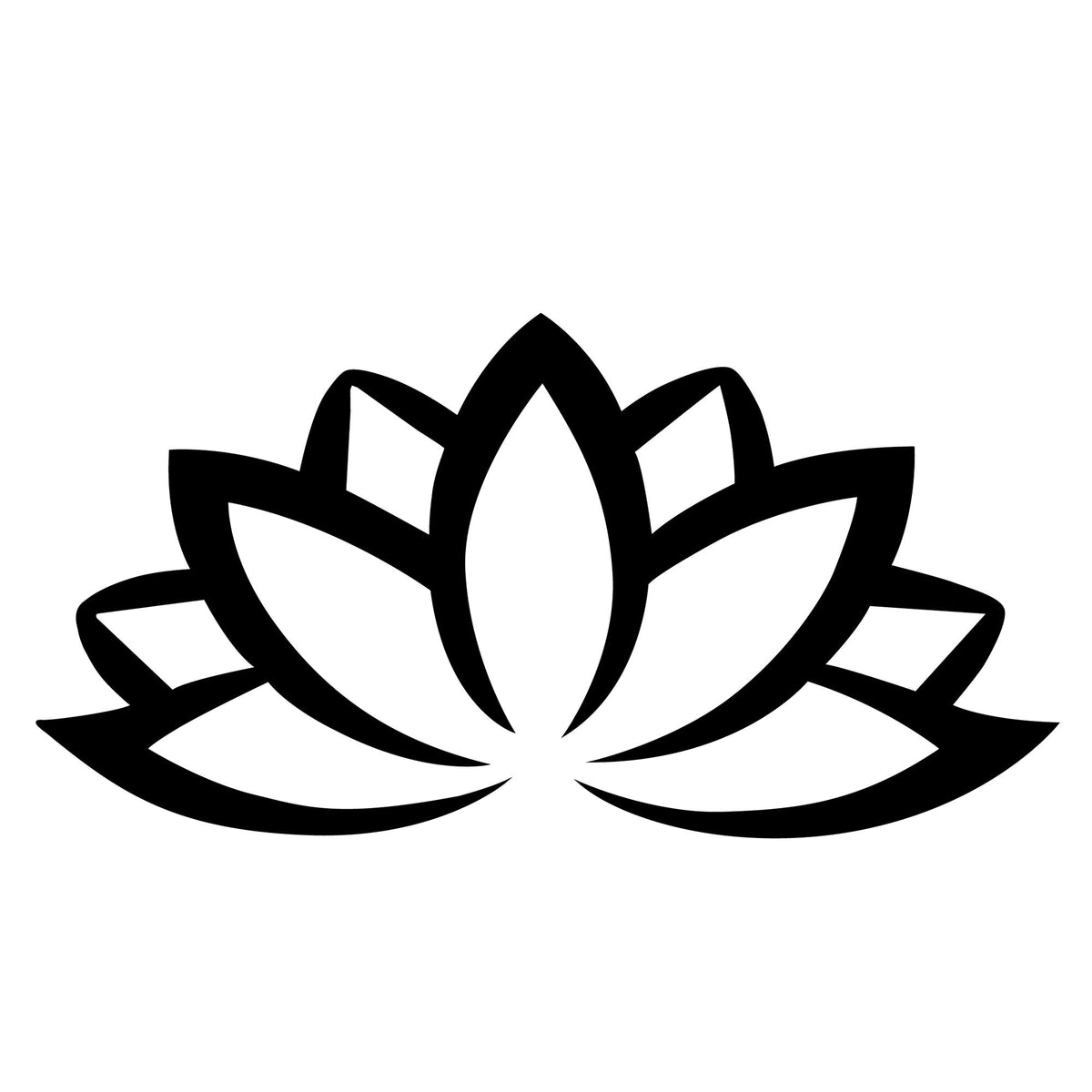 Accesoriu decorativ Lotus Flower 2, negru, metal, 60x35 cm