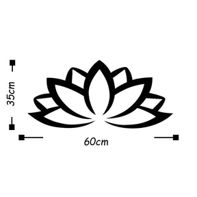 Accesoriu decorativ Lotus Flower 2, negru, metal, 60x35 cm
