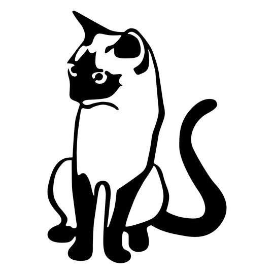 Accesoriu decorativ Cat 2, negru, metal, 39x55 cm