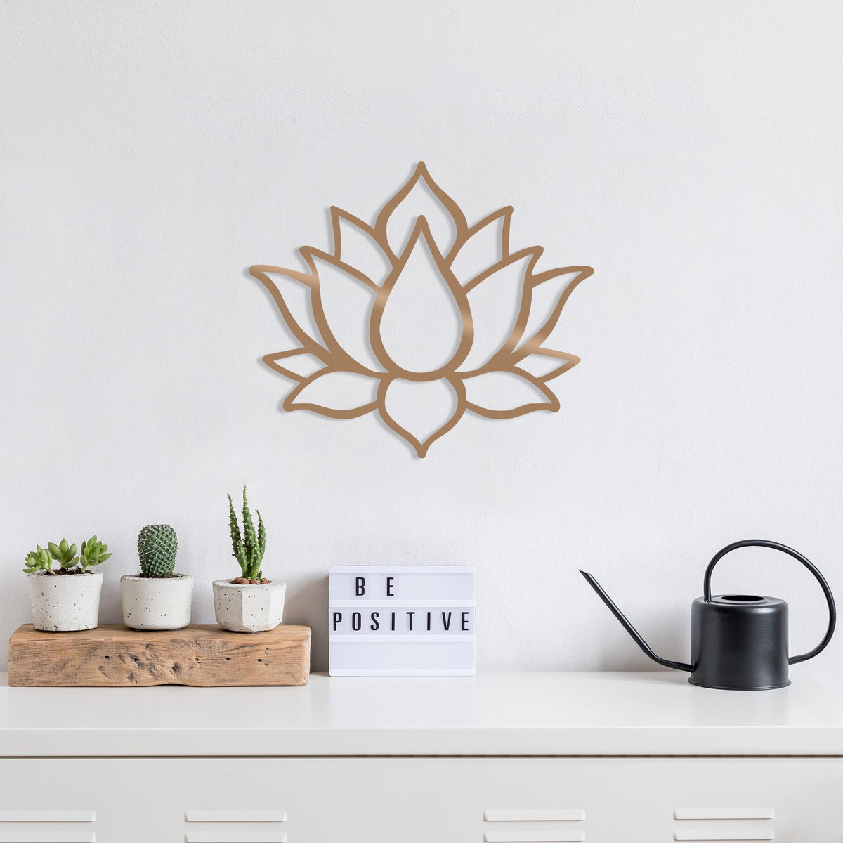 Tablou Lotus Flower, 1, metal, cupru, 50x43 cm