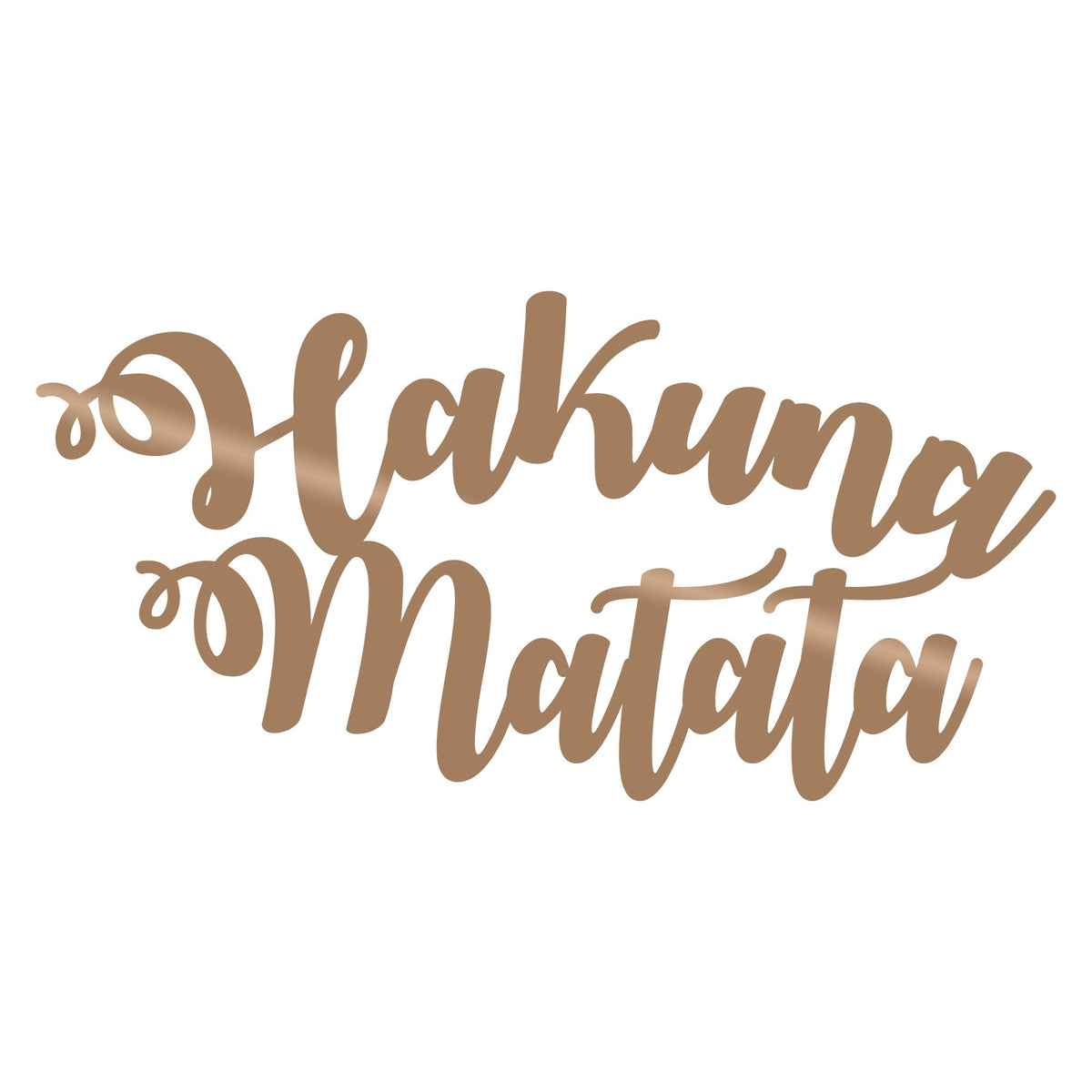 Accesoriu decorativ Hakuna Matata, auriu, metal, 70x35 cm