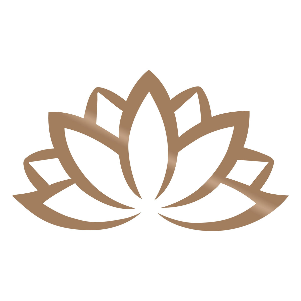 Accesoriu decorativ Lotus Flower 2, auriu, metal, 60x35 cm