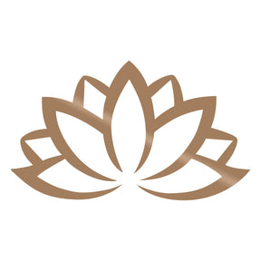 Accesoriu decorativ Lotus Flower 2, auriu, metal, 60x35 cm