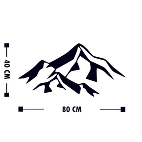 Accesoriu decorativ Mountain 1, negru, metal, 80x40 cm