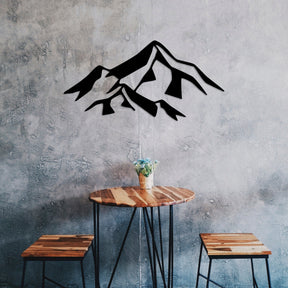 Accesoriu decorativ Mountain 1, negru, metal, 80x40 cm