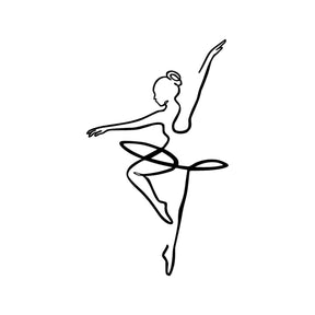 Accesoriu decorativ Ballerina 1, negru, metal, 70x42 cm