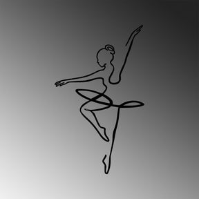 Accesoriu decorativ Ballerina 1, negru, metal, 70x42 cm