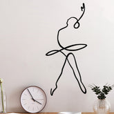 Accesoriu decorativ Ballerina 2, negru, metal, 70x32 cm