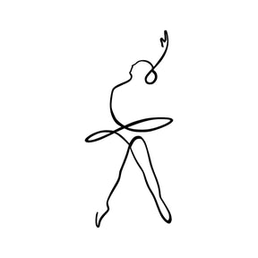 Accesoriu decorativ Ballerina 2, negru, metal, 70x32 cm