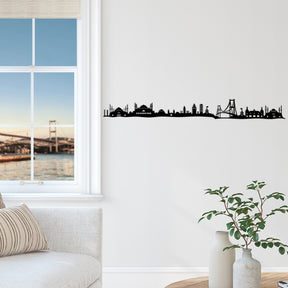 Accesoriu decorativ Istanbul Skyline, negru, metal, 117x13 cm