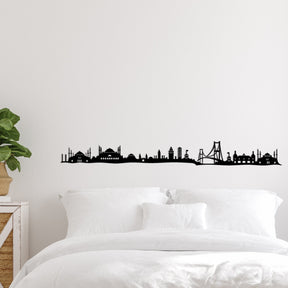 Accesoriu decorativ Istanbul Skyline, negru, metal, 117x13 cm