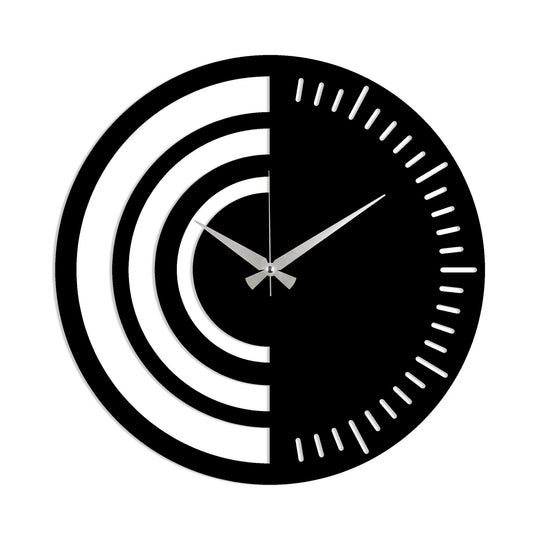 Ceas de perete 891TNL2108, negru, metal, 48x48 cm