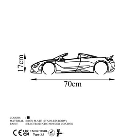 Accesoriu decorativ McLaren 720S, negru, metal, 70x17 cm