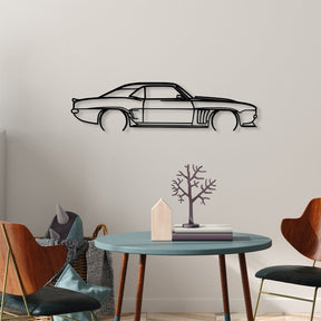 Accesoriu decorativ Chevrolet Camaro Silhouette, negru, metal, 70x18 cm