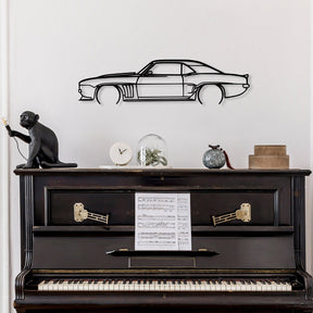 Accesoriu decorativ Chevrolet Camaro Silhouette, negru, metal, 70x18 cm