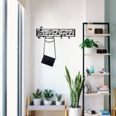 Cuier Note, negru, metal, 60x19 cm