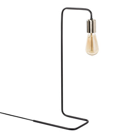 Veioza Denge-3440, negru/nichel, metal, 28x55 cm