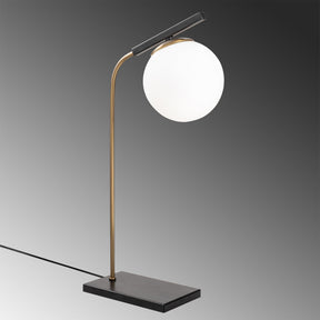 Veioza Yildiz-4021, metal/sticla, negru/bronz, 15x26 cm