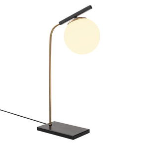Veioza Yildiz-4021, metal/sticla, negru/bronz, 15x26 cm
