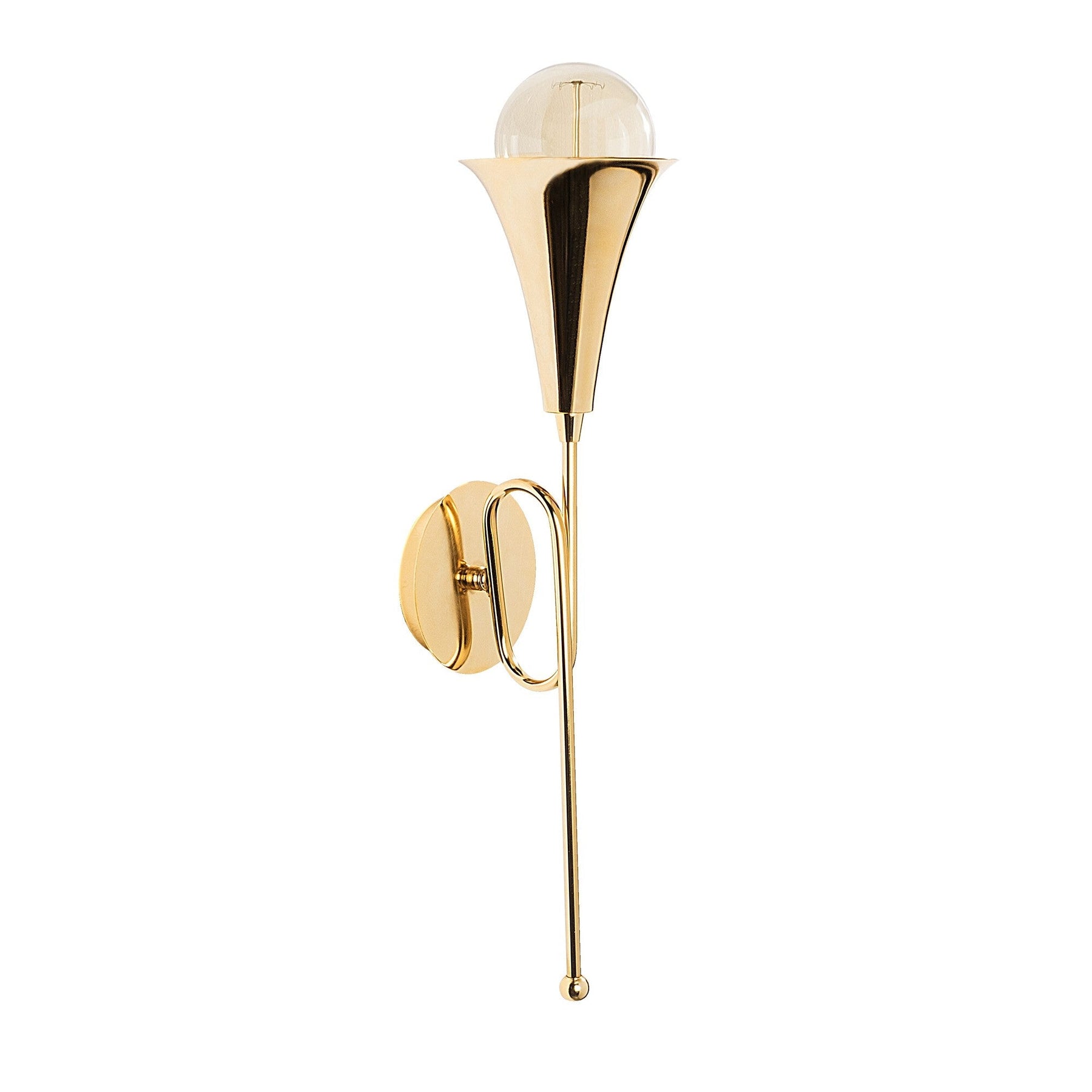 Lampa de perete 3051, auriu, metal, 13x15x52 cm