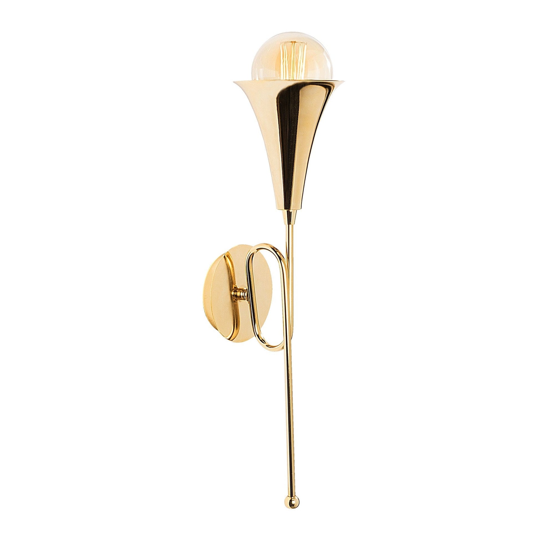 Lampa de perete 3051, auriu, metal, 13x15x52 cm