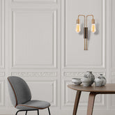 Lampa de perete Mum, 3511, cadru metalic, auriu, 25x20x45 cm
