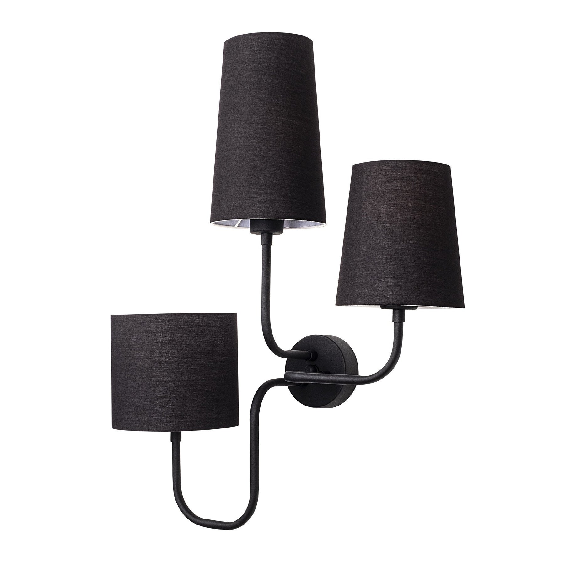 Lampa de perete Catal-3571, negru, metal/material textil, 50x20x50 cm