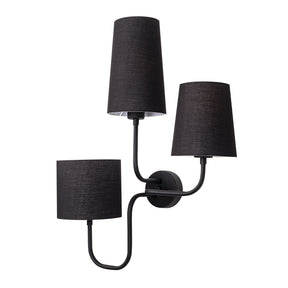 Lampa de perete Catal-3571, negru, metal/material textil, 50x20x50 cm