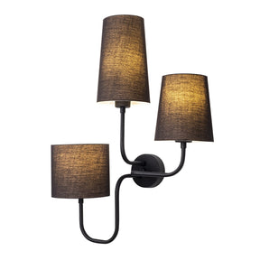 Lampa de perete Catal-3571, negru, metal/material textil, 50x20x50 cm