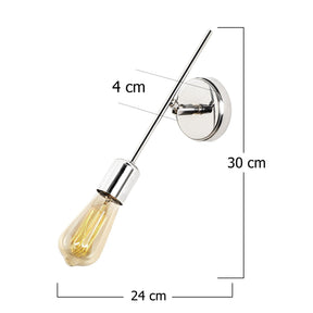 Lampa de perete Mızrak-3681, crom, metal, 4x24x30 cm