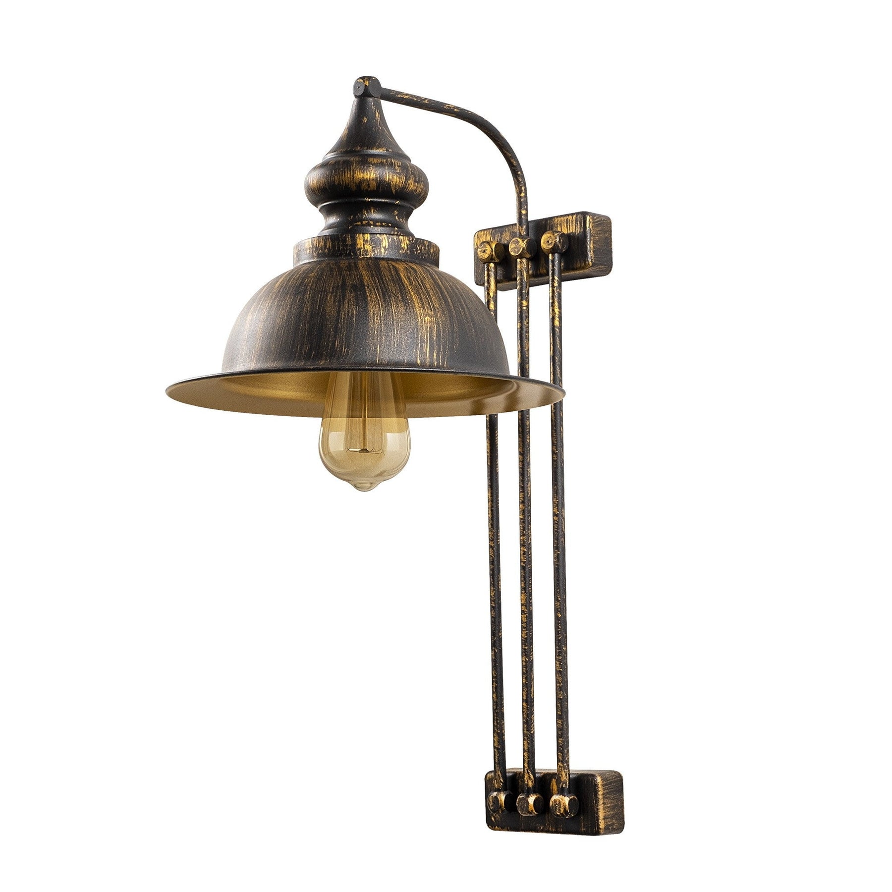 Lampa de perete 3743, maro, metal, 28x32x53 cm