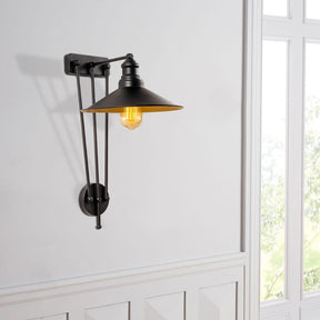 Lampa de perete 3744, negru, metal, 28x34x53 cm