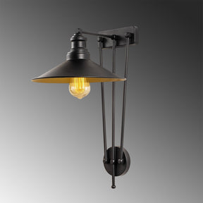 Lampa de perete 3744, negru, metal, 28x34x53 cm