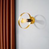 Lampa de perete Halka-3931, auriu, metal, 4x23x20 cm