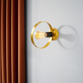 Lampa de perete Halka-3931, auriu, metal, 4x23x20 cm