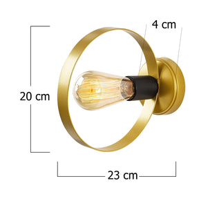 Lampa de perete Halka-3931, auriu, metal, 4x23x20 cm