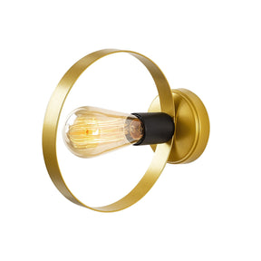 Lampa de perete Halka-3931, auriu, metal, 4x23x20 cm