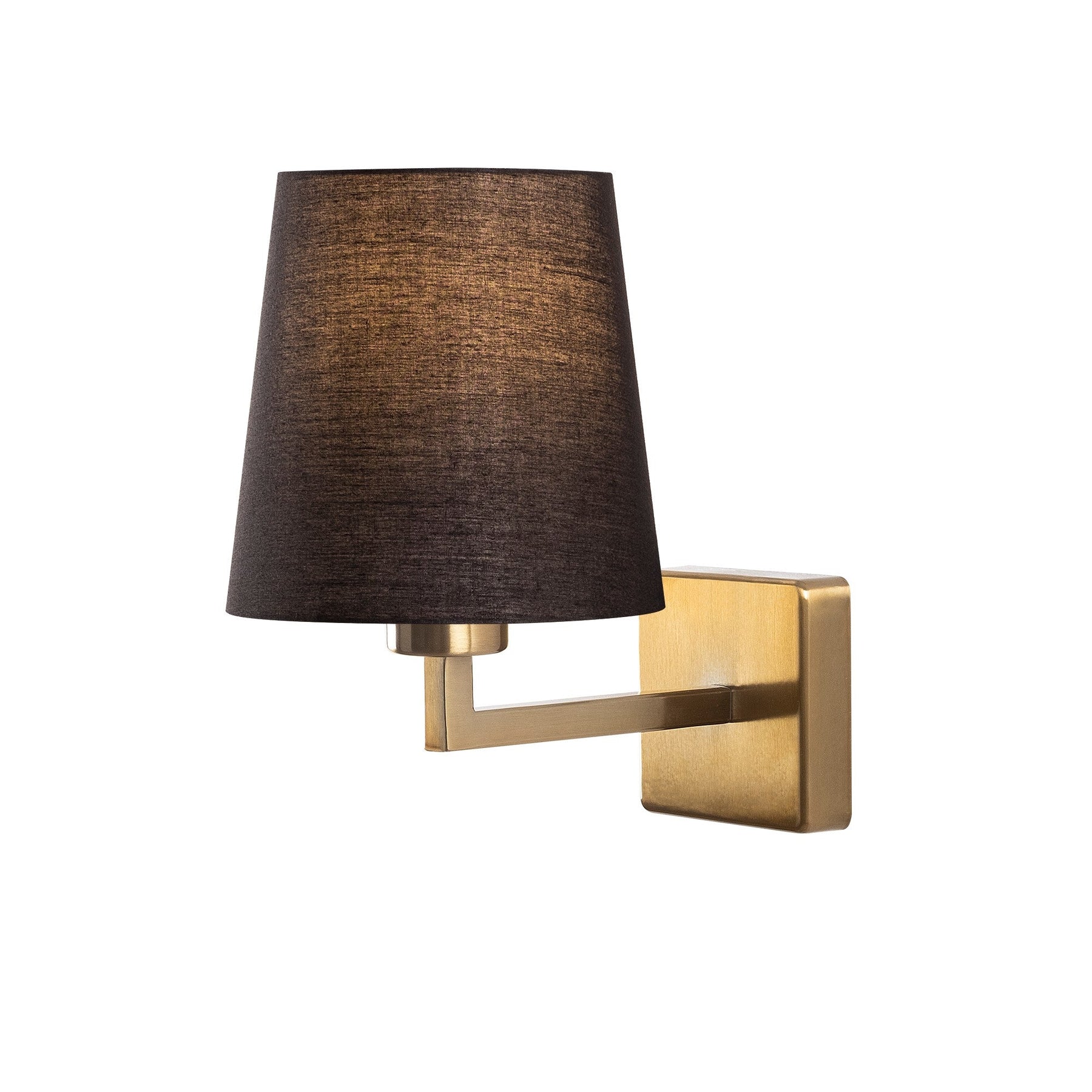 Lampa de perete 4654, negru/maro, metal/material textil, 18x24x30 cm