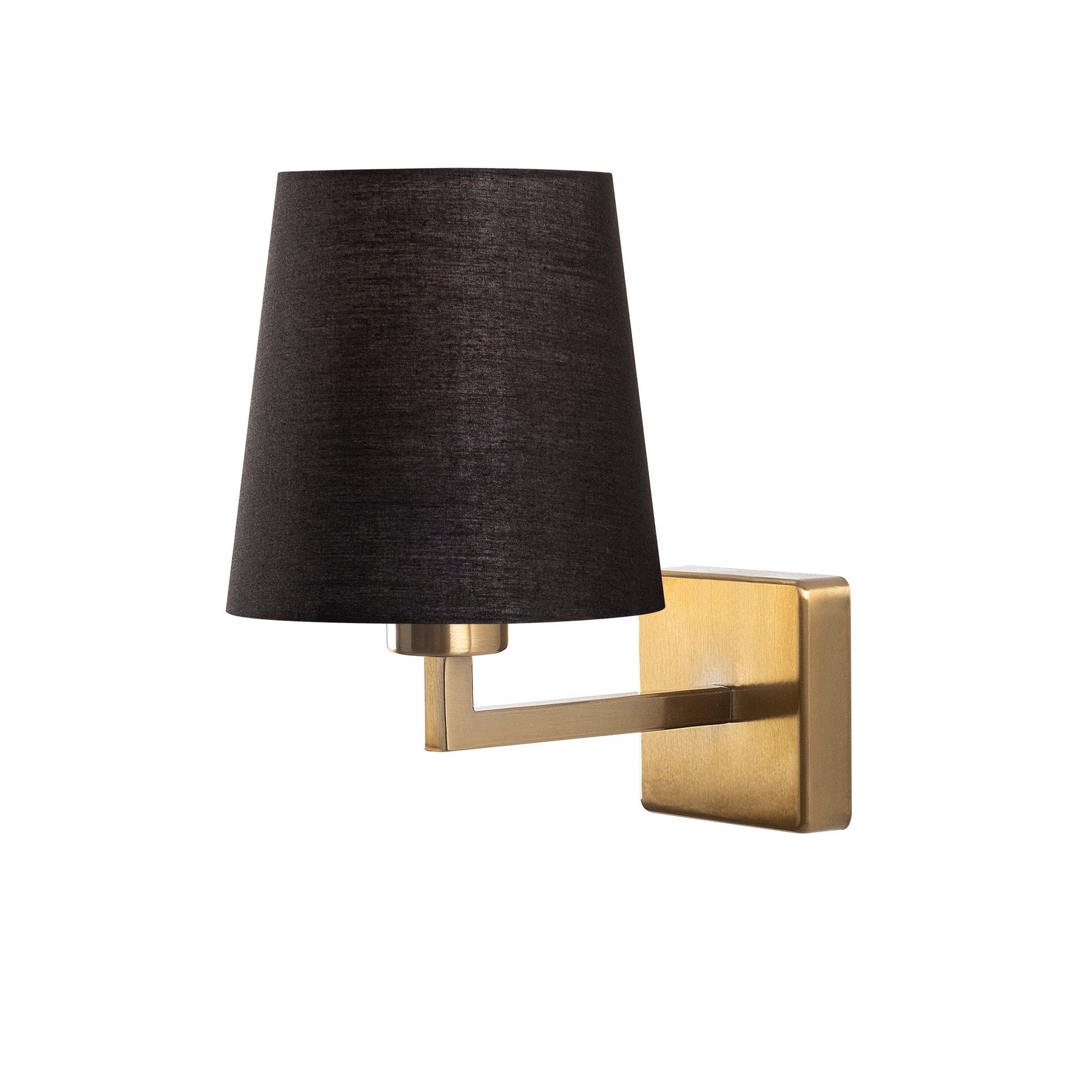 Lampa de perete 4654, negru/maro, metal/material textil, 18x24x30 cm