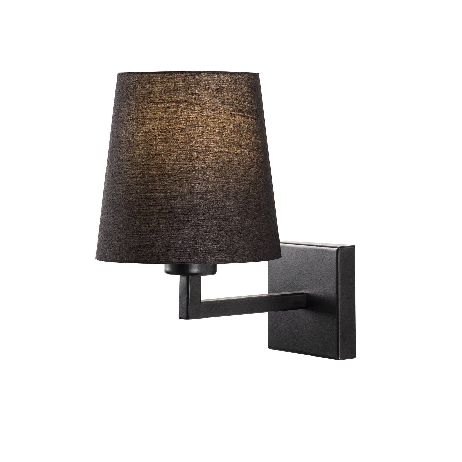 Lampa de perete 4658, negru, metal/material textil, 18x24x30 cm