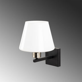 Lampa de perete Profil, 4661, cadru metalic/sticla, negru/alb, 22x25x25 cm
