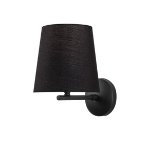 Lampa de perete Profil, 4681, cadru metalic/material textil, negru, 18x22x26 cm