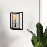 Lampa de perete Kafes-5561, negru, metal, 17x19x28 cm