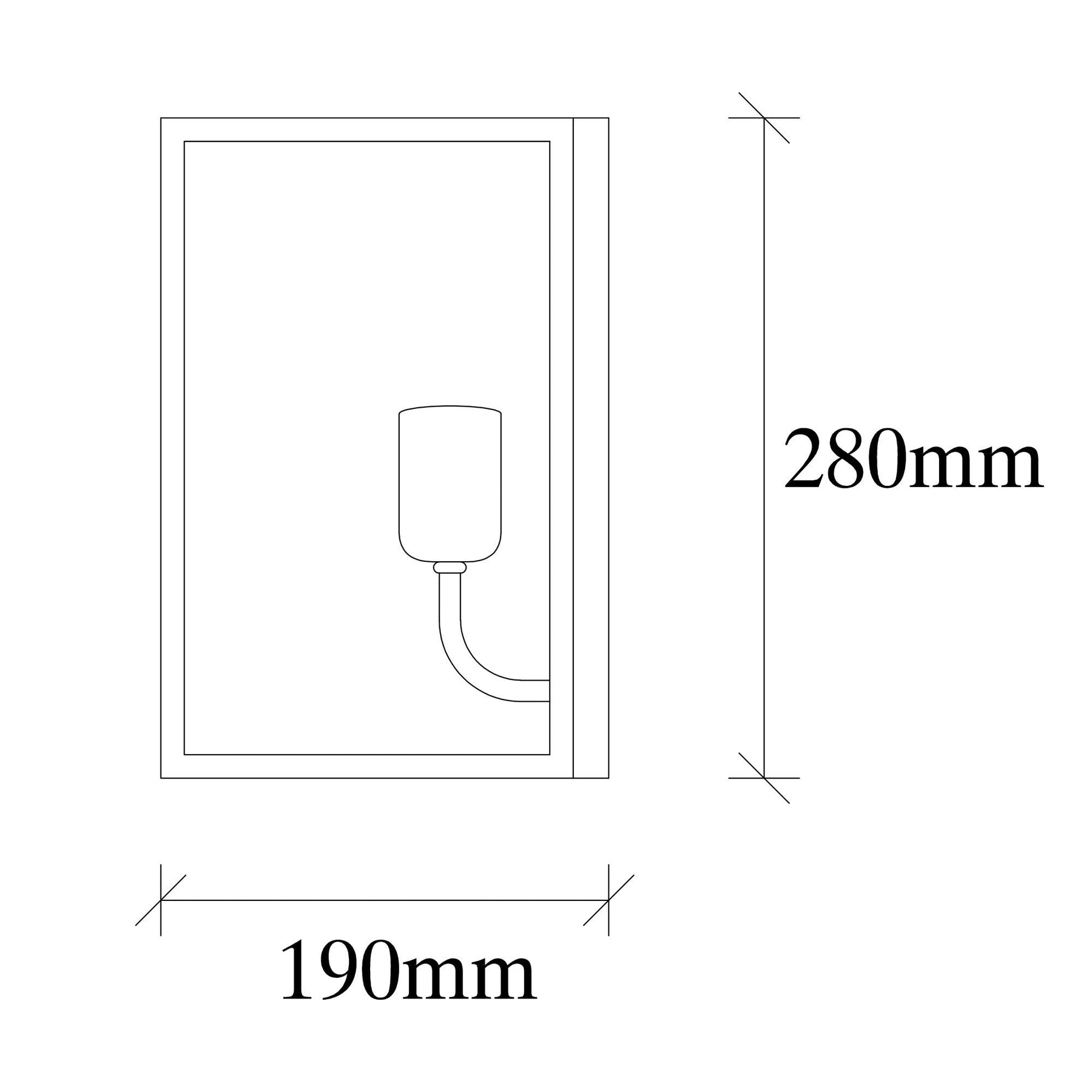 Lampa de perete Kafes-5561, negru, metal, 17x19x28 cm