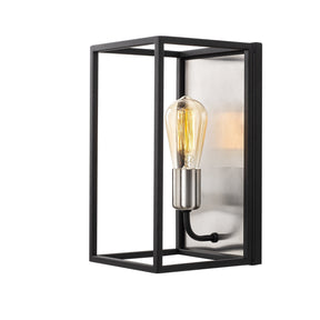 Lampa de perete Kafes-5566, negru, metal, 17x19x32 cm