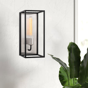 Lampa de perete Kafes-5571, negru, metal, 17x19x39 cm