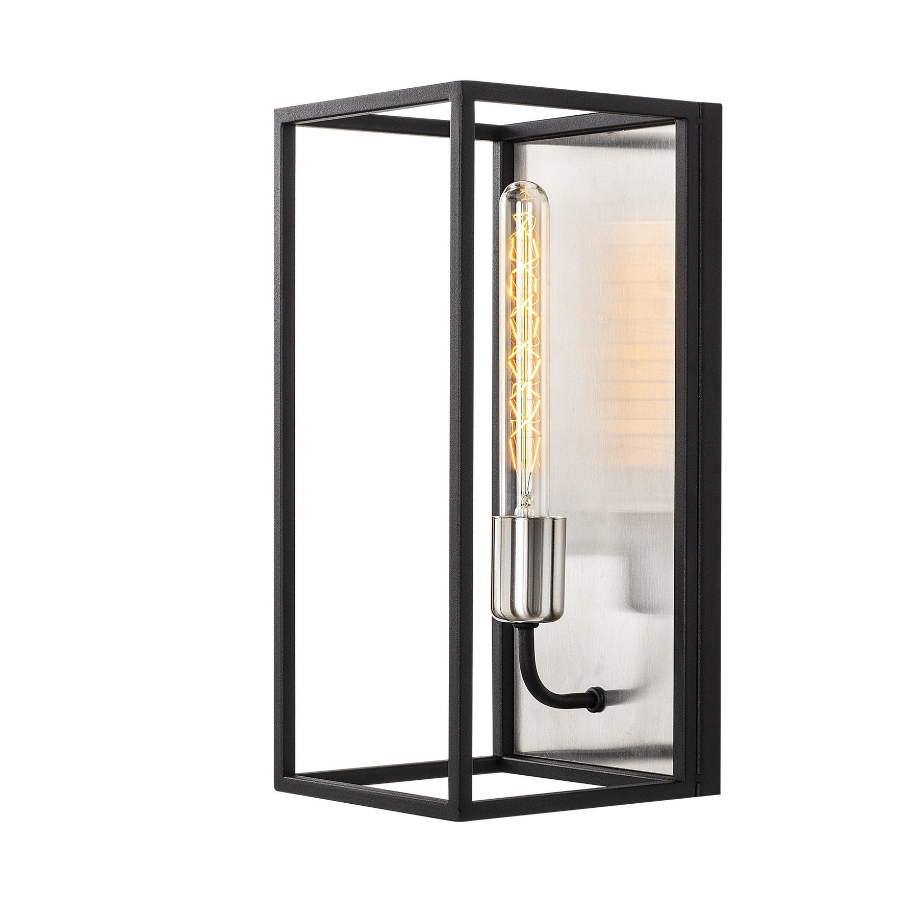 Lampa de perete Kafes-5571, negru, metal, 17x19x39 cm
