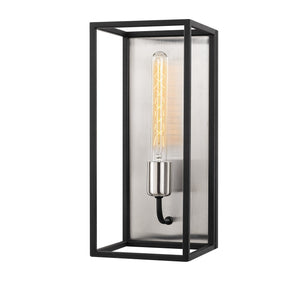 Lampa de perete Kafes-5571, negru, metal, 17x19x39 cm