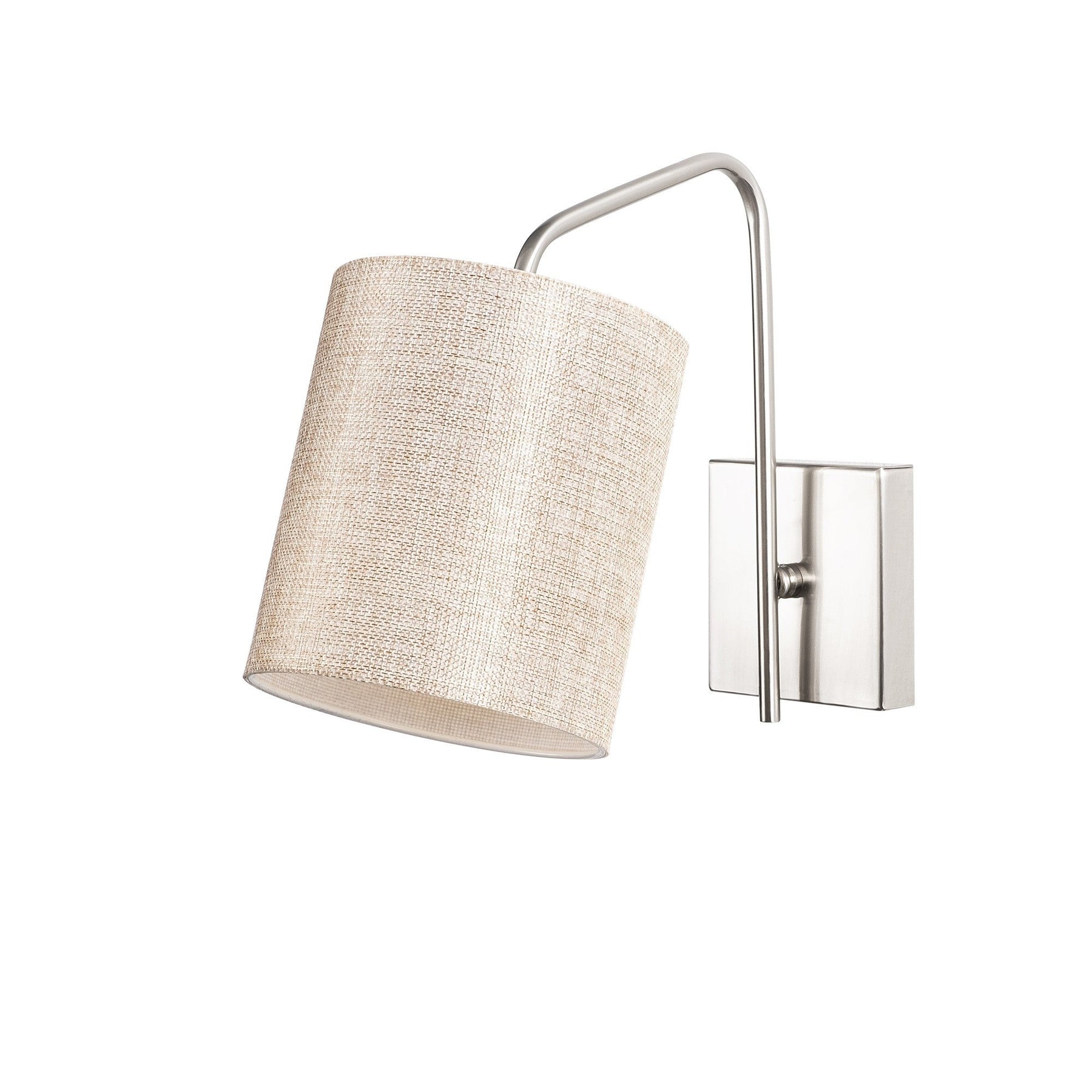 Lampa de perete Ve-6001, crom/crem, metal/material textil, 14x27x24 cm